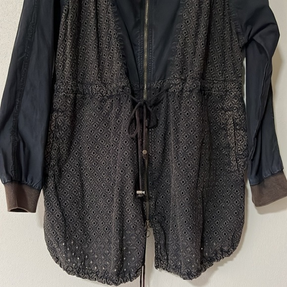 FREE PEOPLE Eyelet zip up hooded jacket - Picture 7 of 12
